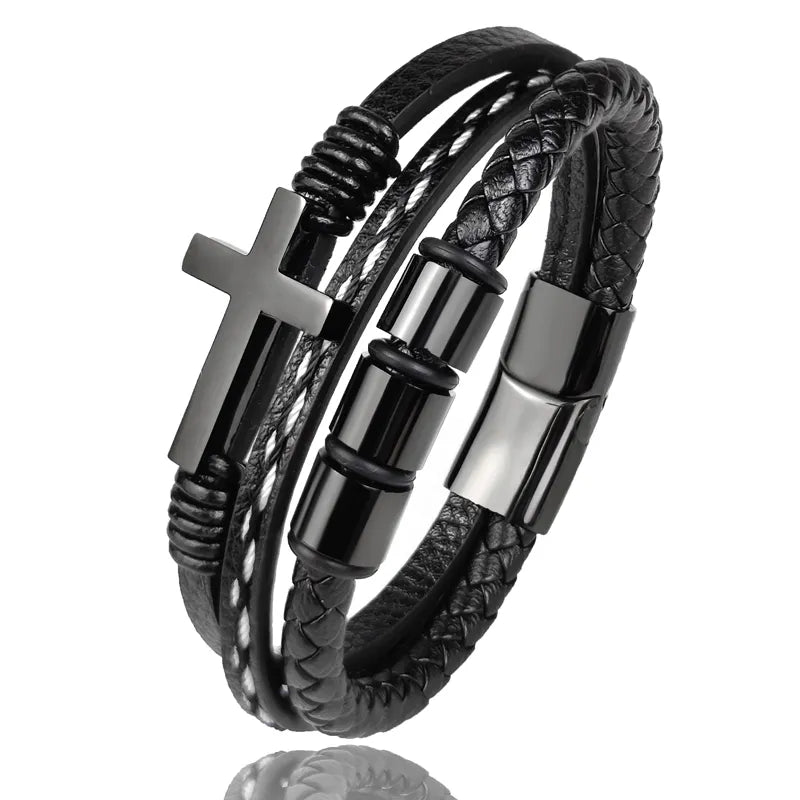 Geflochtenes Kreuz-Armband - "Urban"