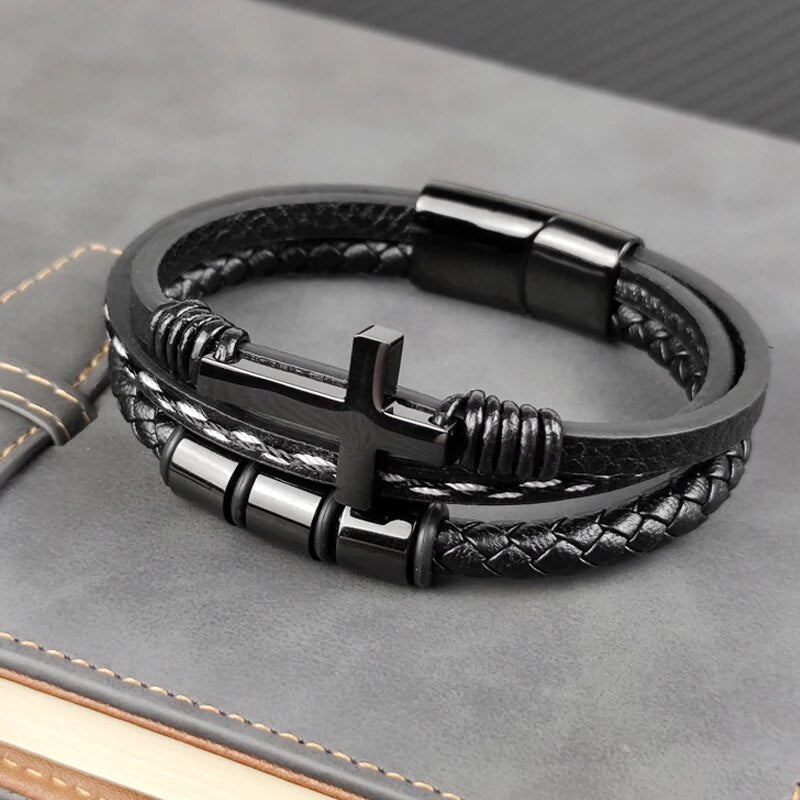 Geflochtenes Kreuz-Armband - "Urban"