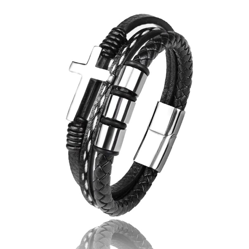 Geflochtenes Kreuz-Armband - "Urban"