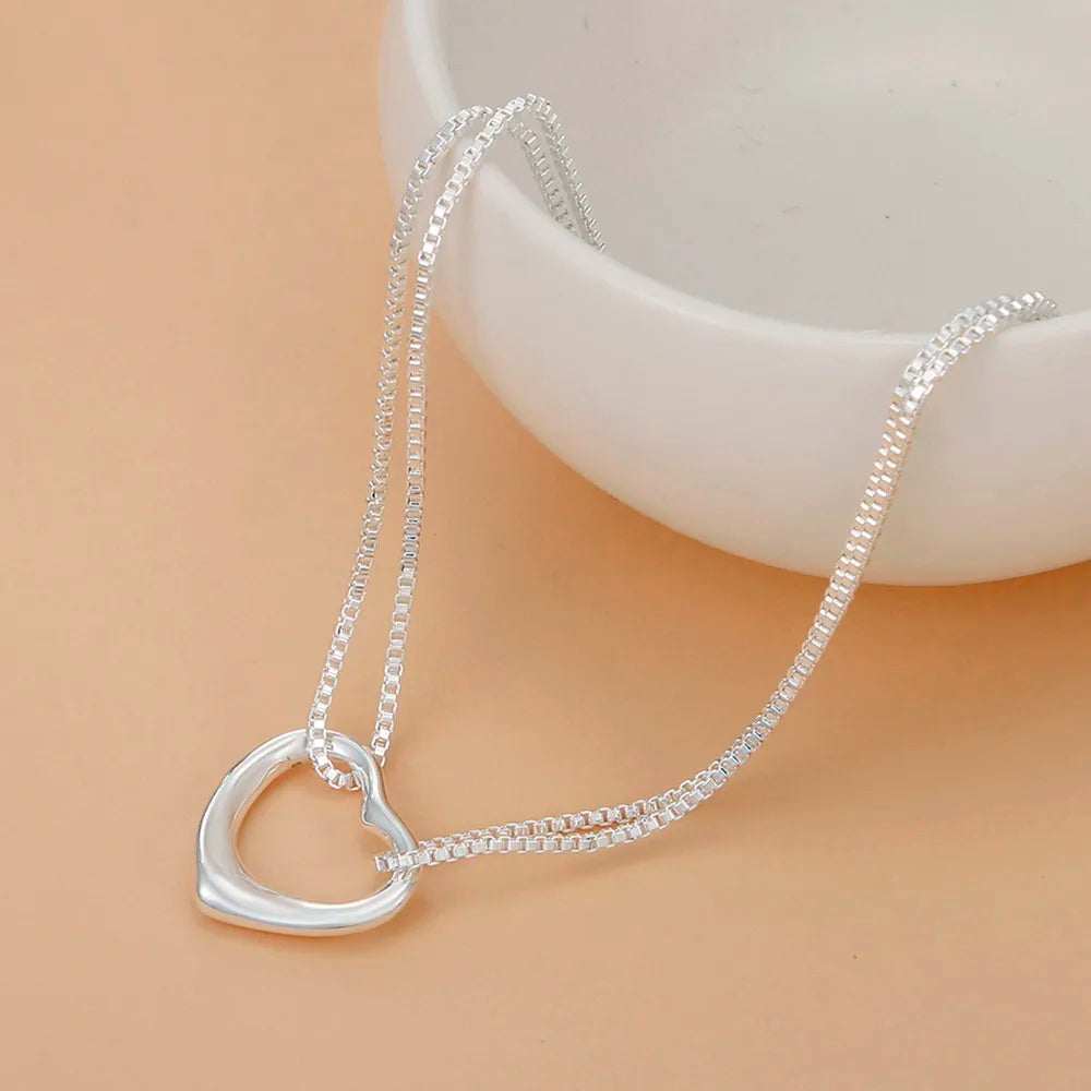 Herz-Armband aus 925er Sterling-Silber