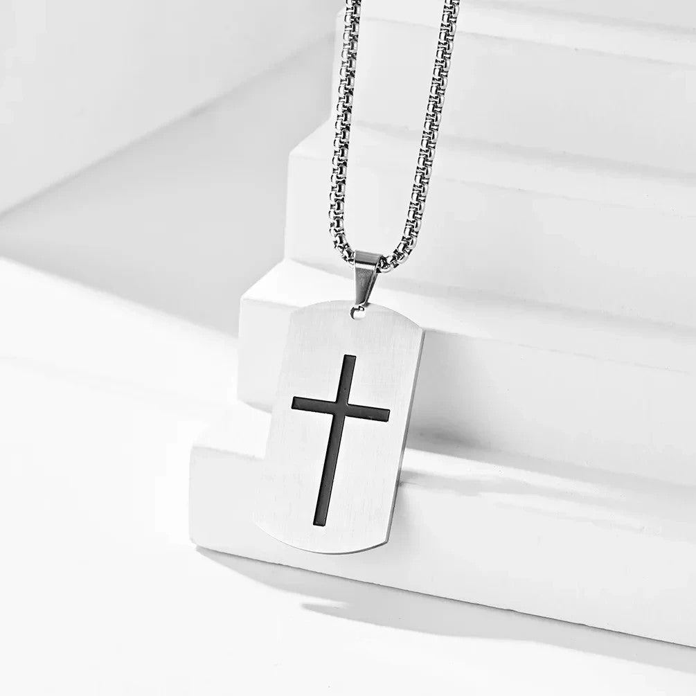 Kreuz-Anhänger mit Joshua 1.9 Gravur