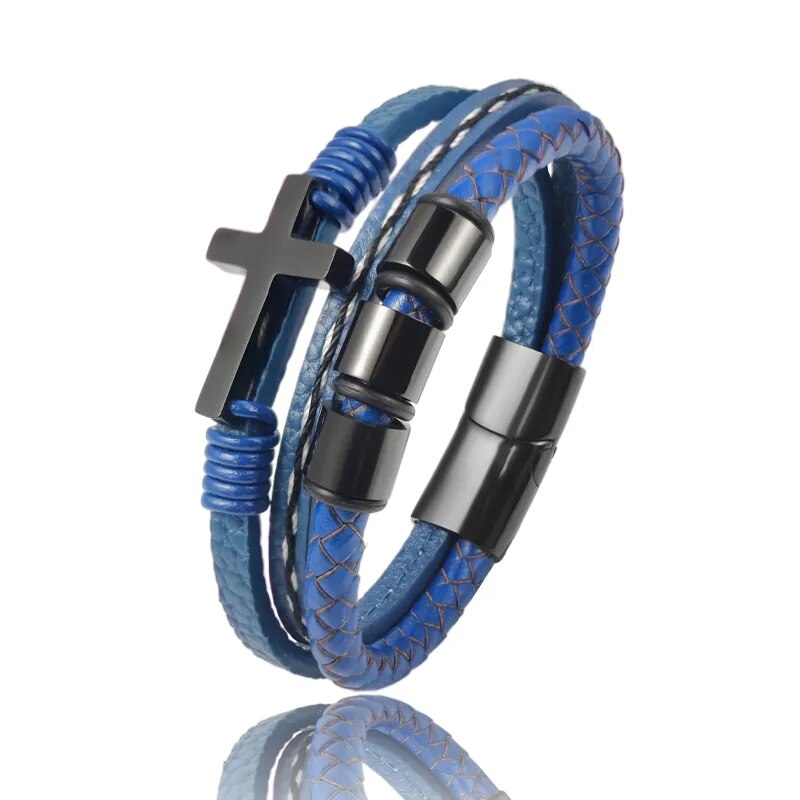 Geflochtenes Kreuz-Armband - "Urban"
