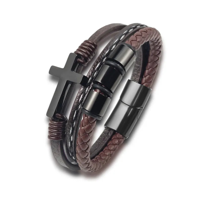 Geflochtenes Kreuz-Armband - "Urban"