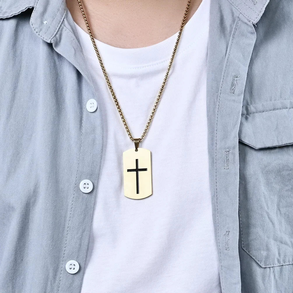 Kreuz-Anhänger mit Joshua 1.9 Gravur