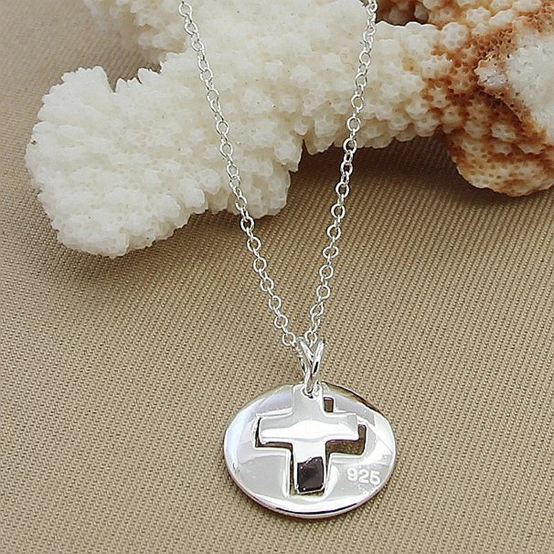 2-Teiliger Kreuz-Anhänger aus 925er Silber