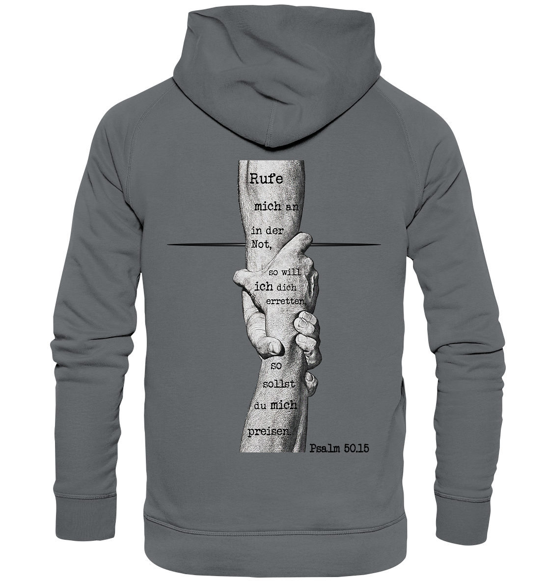 Psalm 50.15 - Rufe mich in der Not - Basic Hoodie