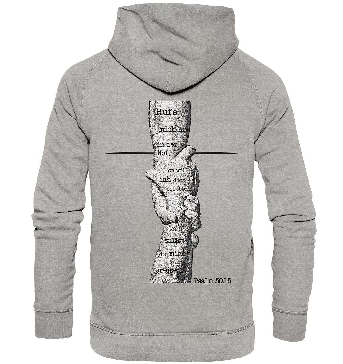 Psalm 50.15 - Rufe mich in der Not - Basic Hoodie