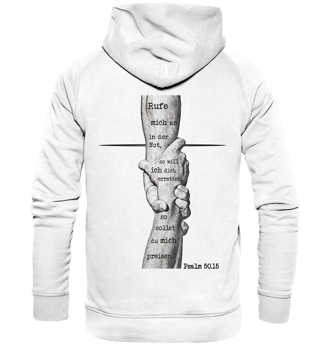 Psalm 50.15 - Rufe mich in der Not - Basic Hoodie