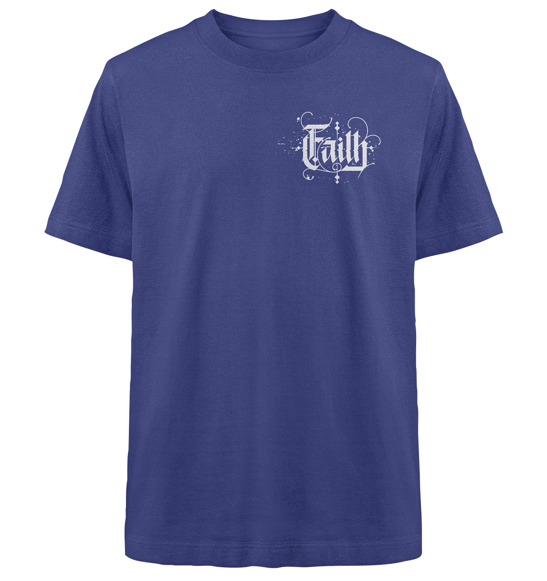 Faith (Kalligraphie)_weiß - Heavy Oversized Organic Shirt