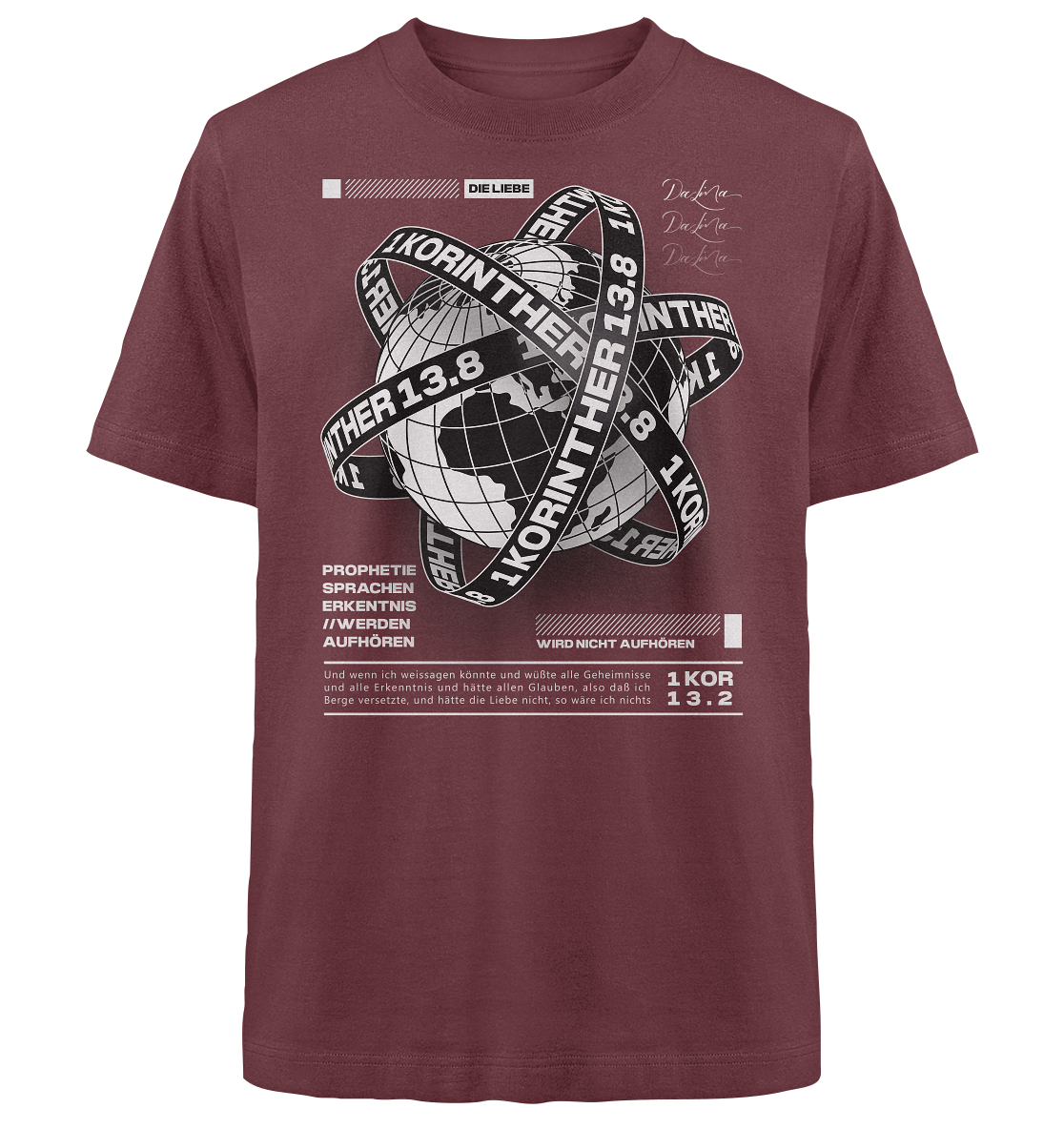 1 Korinther 13.8 - Heavy Oversized Shirt