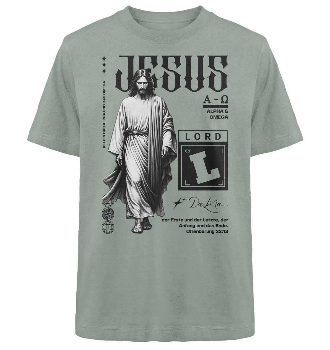 Jesus - Alpha und Omega - Heavy Oversized Shirt