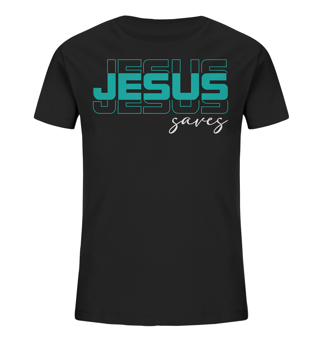 Jesus saves - Kinder Bio-Shirt