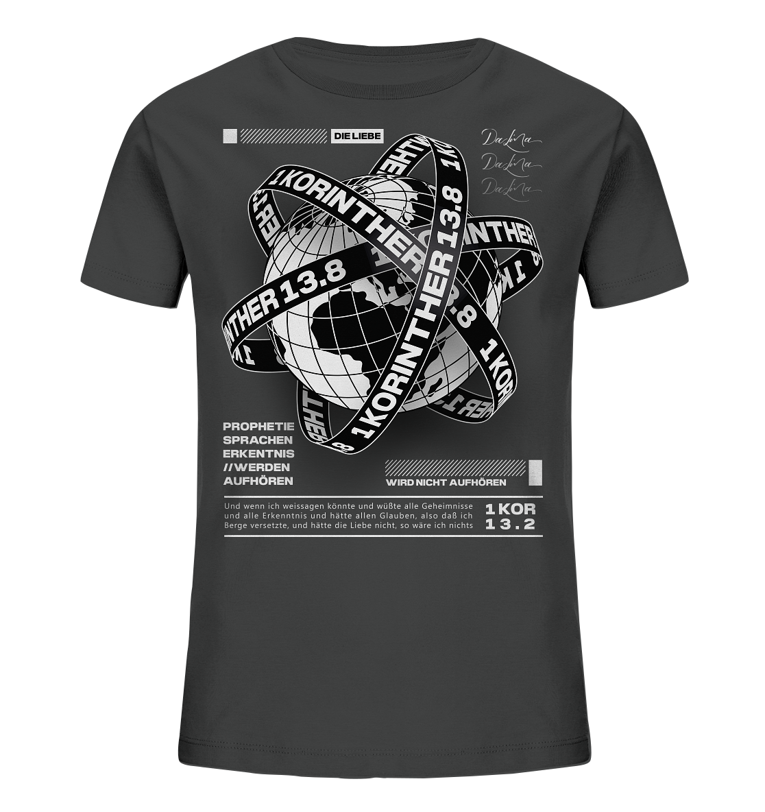 1 Korinther 13.8 - Kinder Bio-Shirt