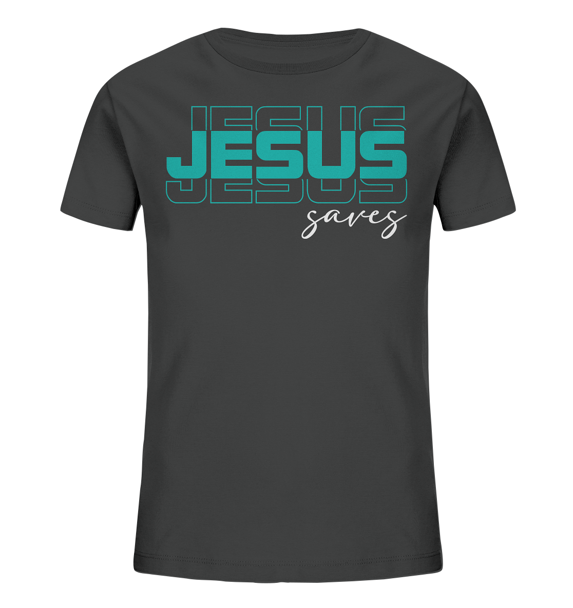 Jesus saves - Kinder Bio-Shirt