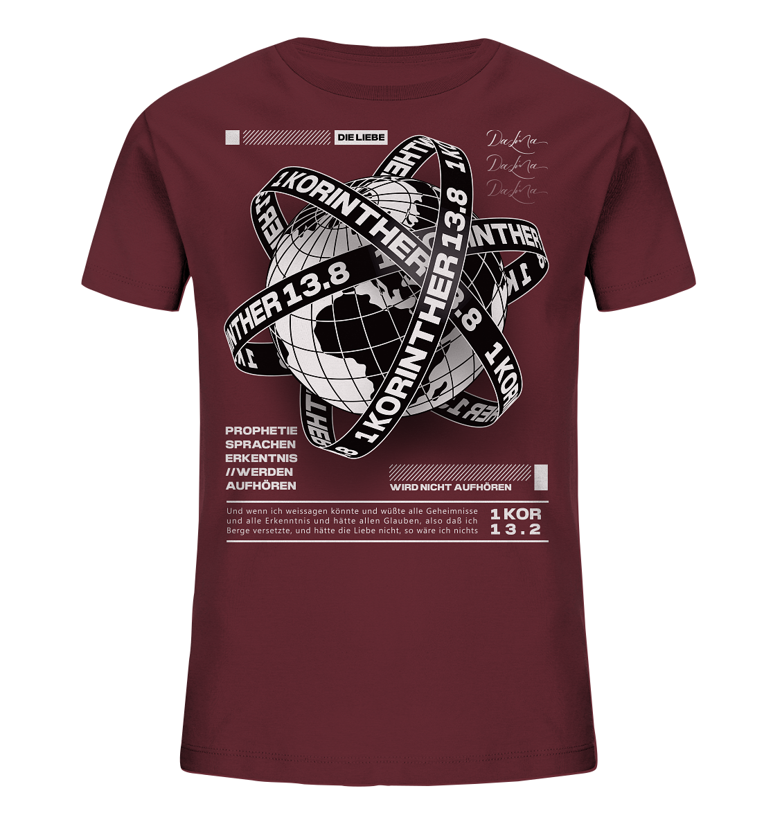 1 Korinther 13.8 - Kinder Bio-Shirt