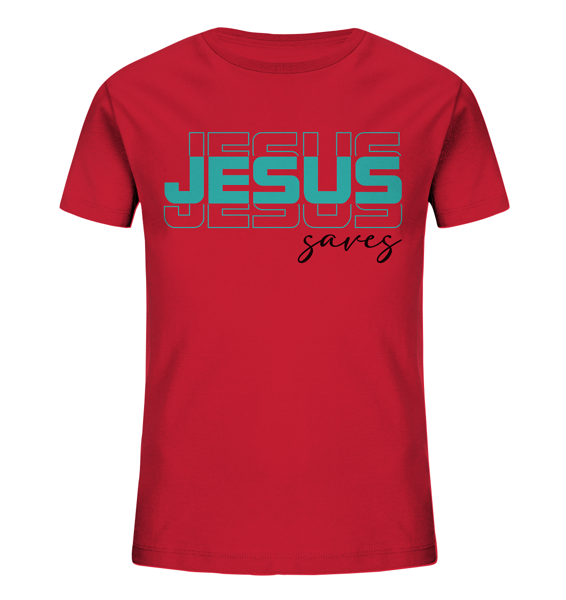 Jesus saves - Kinder Bio-Shirt