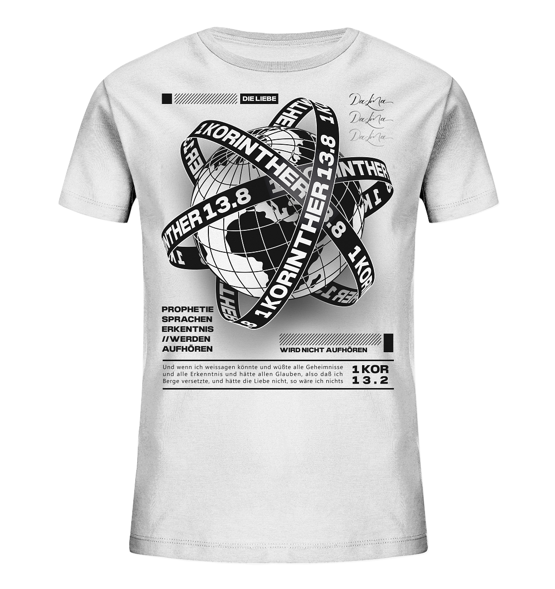 1 Korinther 13.8 - Kinder Bio-Shirt