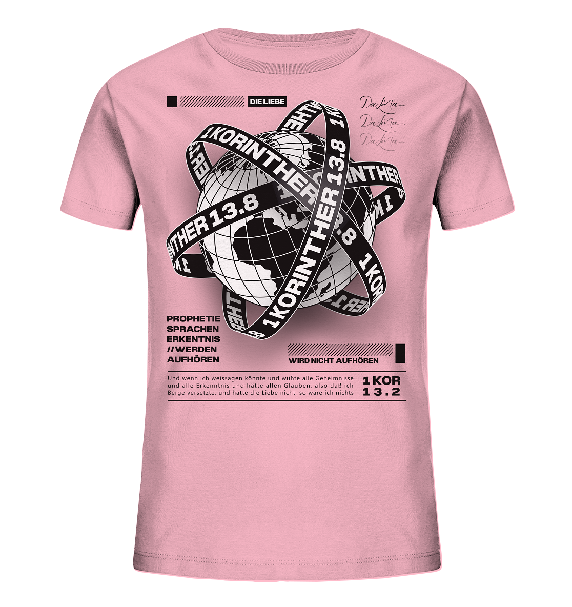 1 Korinther 13.8 - Kinder Bio-Shirt