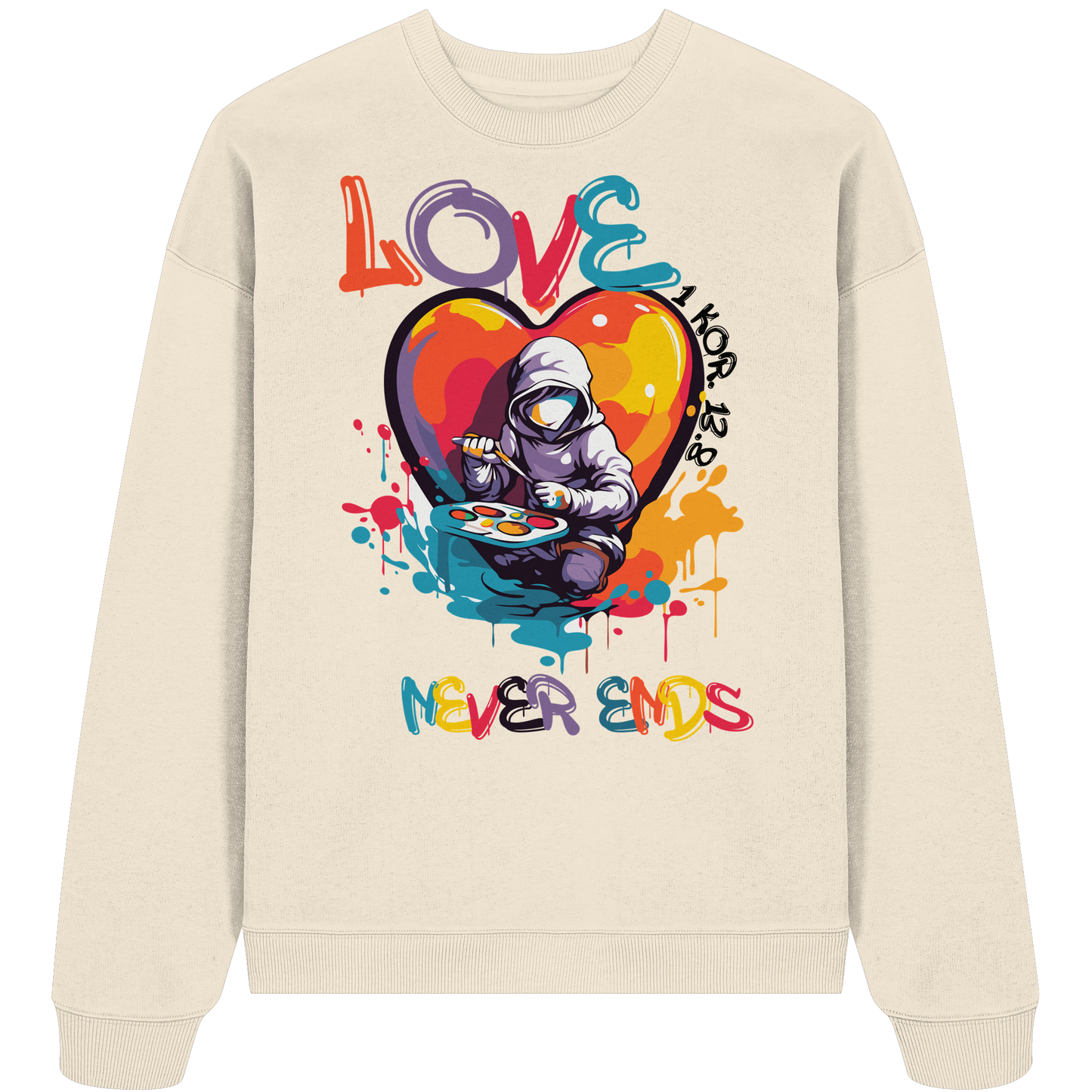 Love never ends - Premium Oversized Sweatshirt