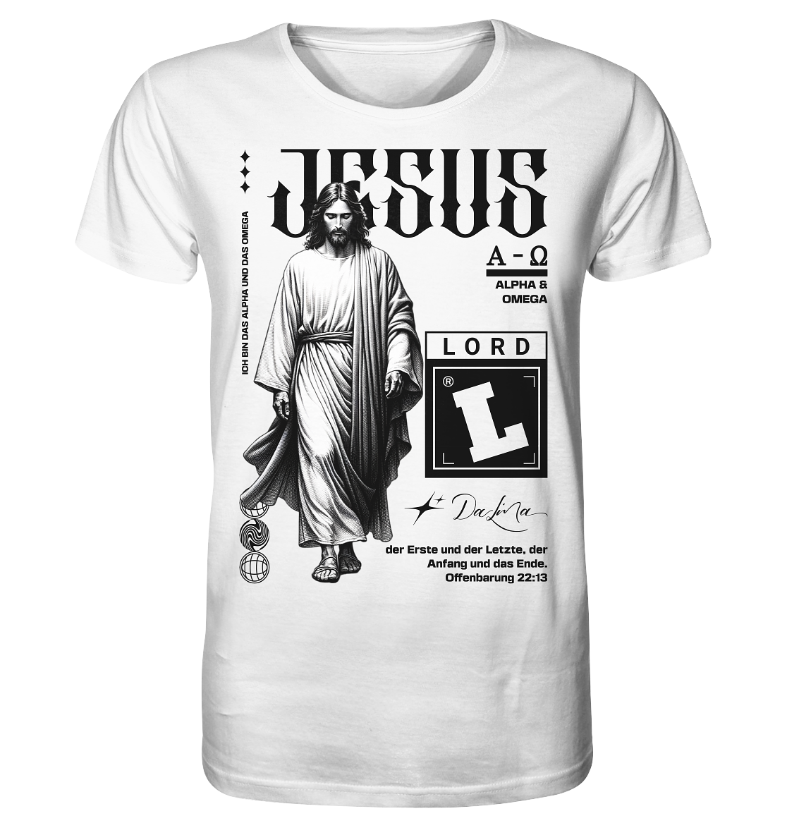 Jesus - Alpha und Omega - Herren Premium Shirt