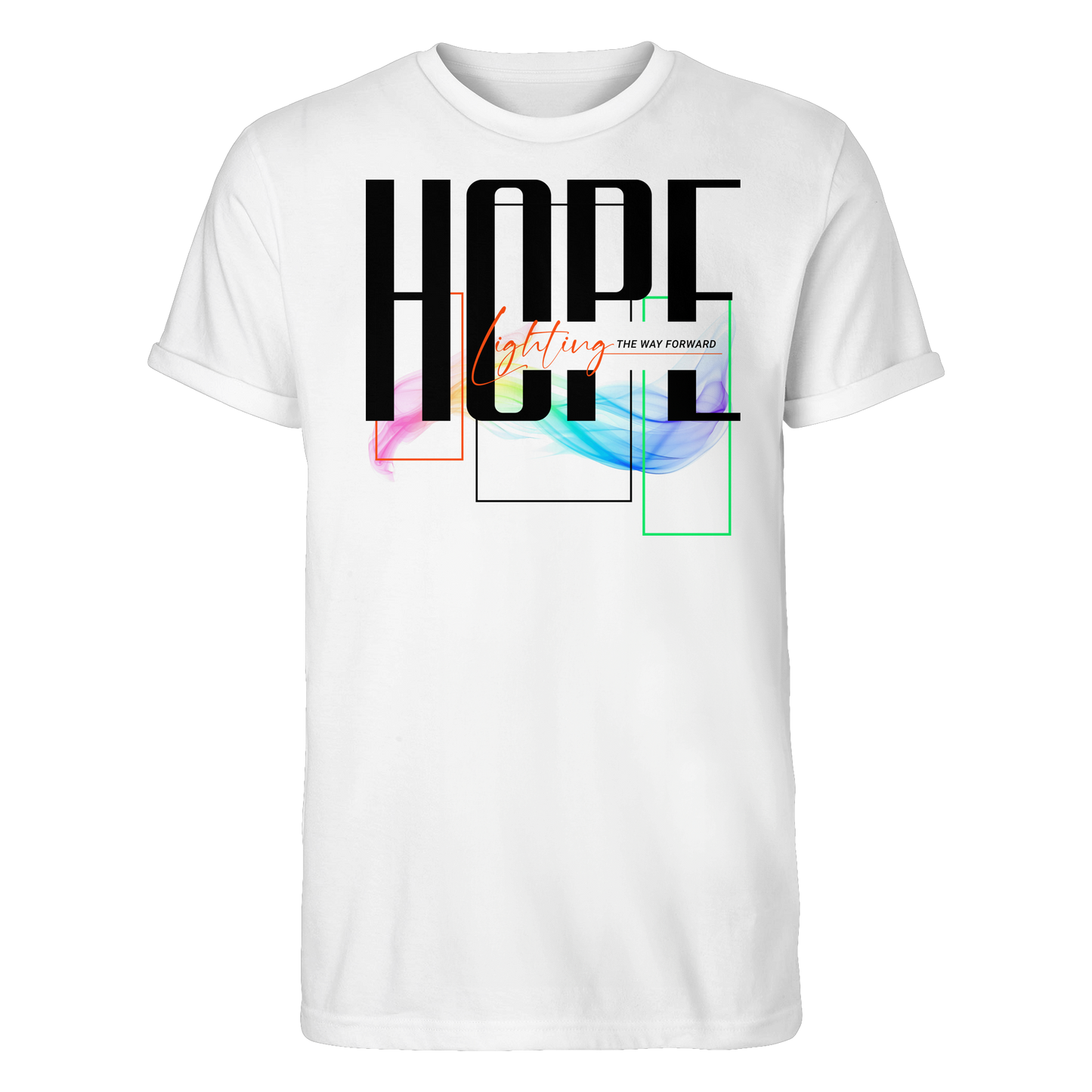 HOPE - lighting the way - Herren Roll-Up T-Shirt