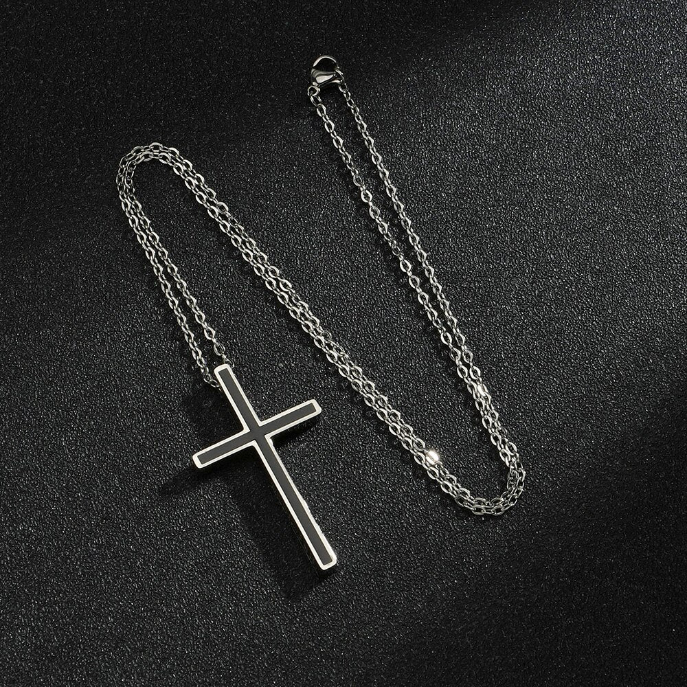 Black in Steel - Kreuzkette