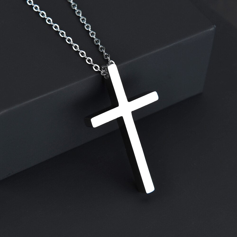 Black in Steel - Kreuzkette