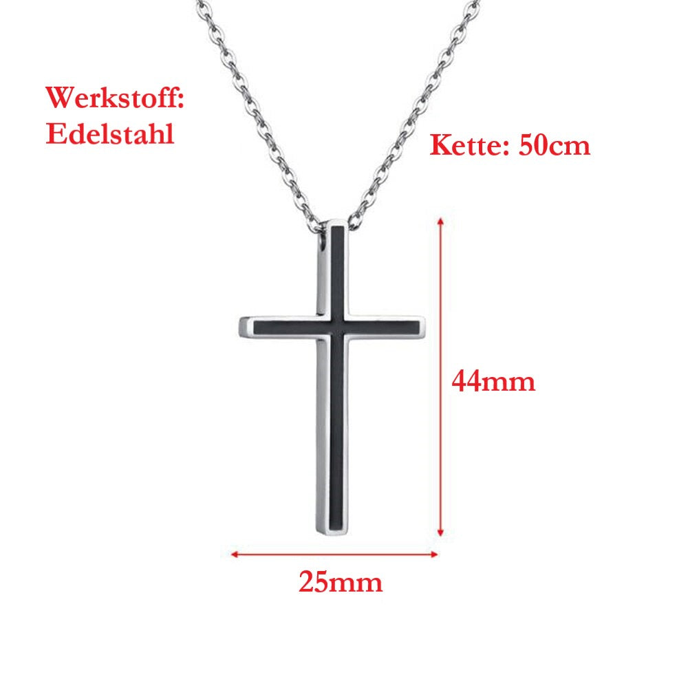 Black in Steel - Kreuzkette