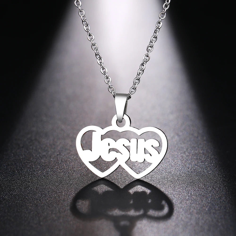 "Jesus" - vereinte Herzen - Halskette