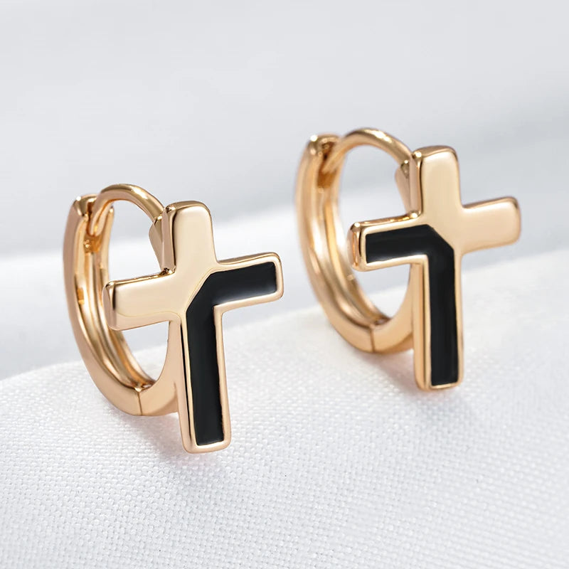Gold / Black - Ohrringe