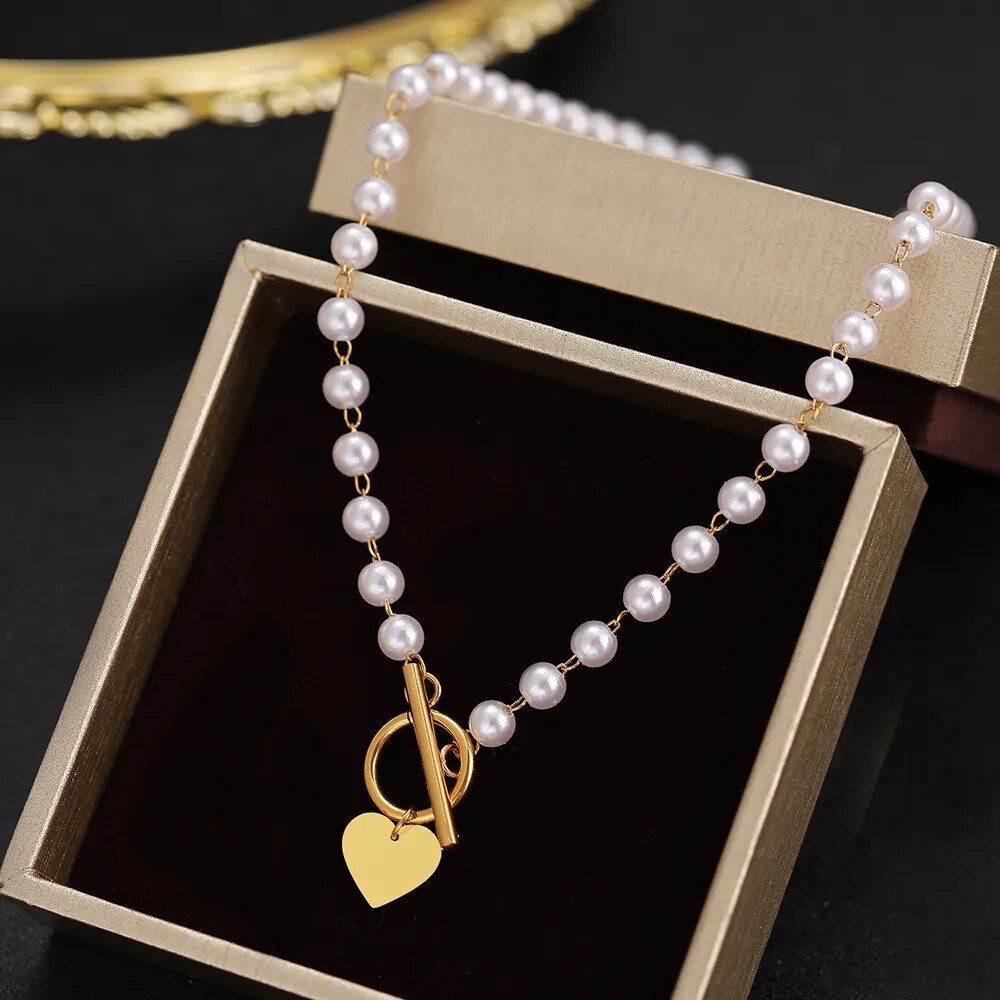 Perlen-Halskette - das Herz