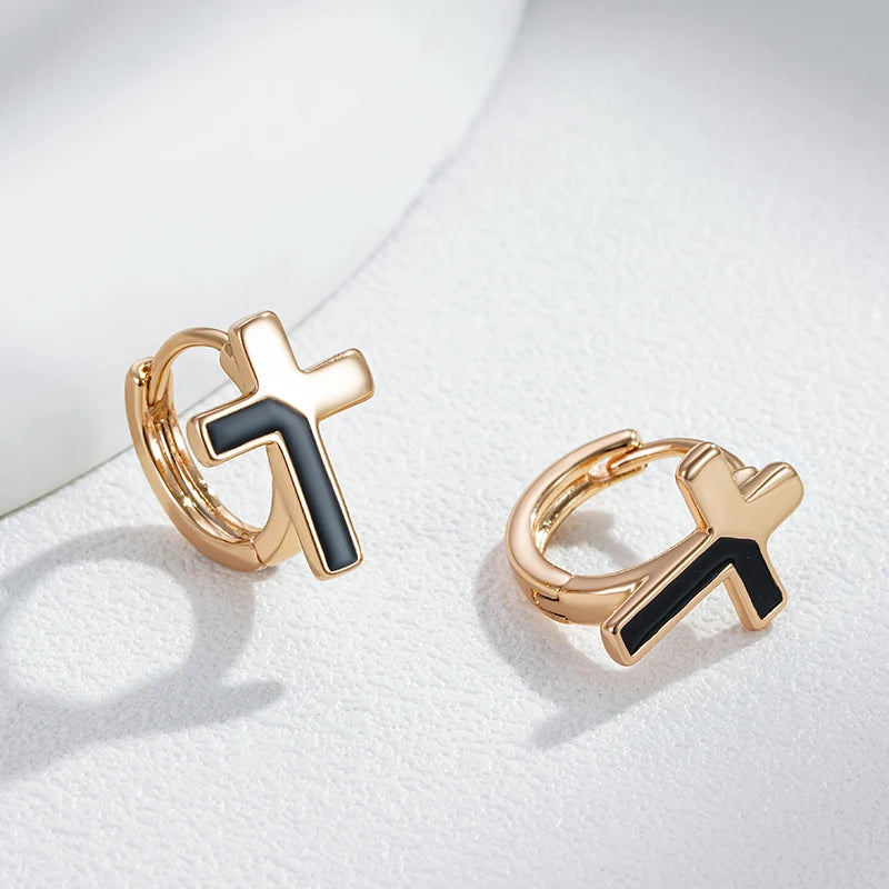 Gold / Black - Ohrringe