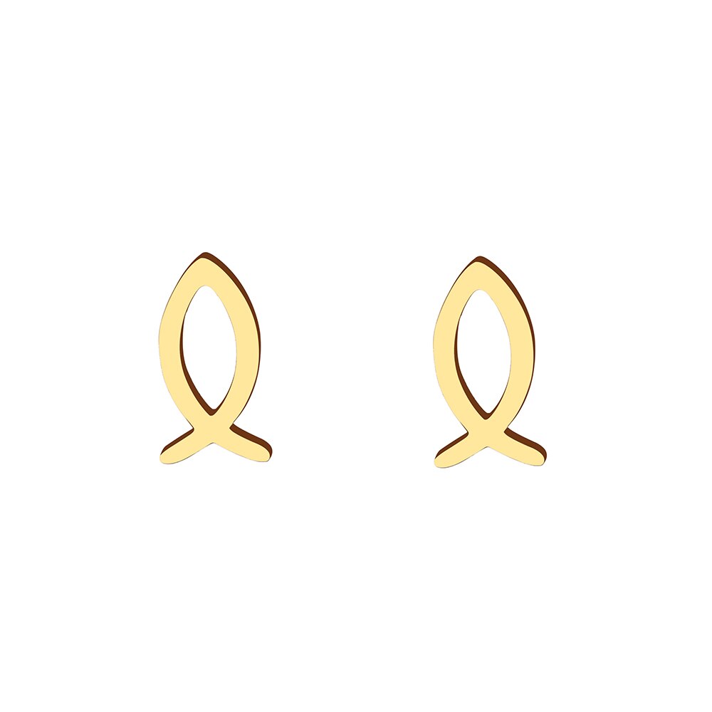 Feine Fischsymbol - Ohrstecker