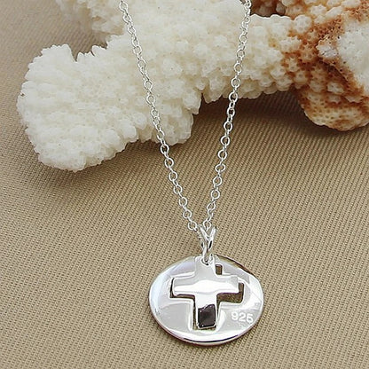2-Teiliger Kreuz-Anhänger aus 925er Silber