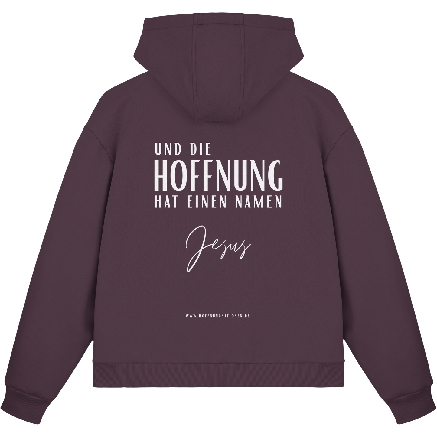 Die Hoffnung hat einen Namen - Jesus - Fluffy Boxcut Zipper