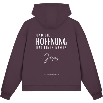 Die Hoffnung hat einen Namen - Jesus - Fluffy Boxcut Zipper