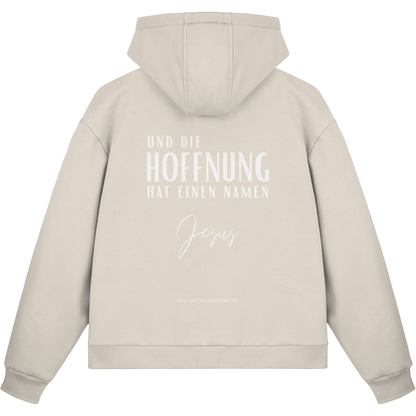 Die Hoffnung hat einen Namen - Jesus - Fluffy Boxcut Zipper
