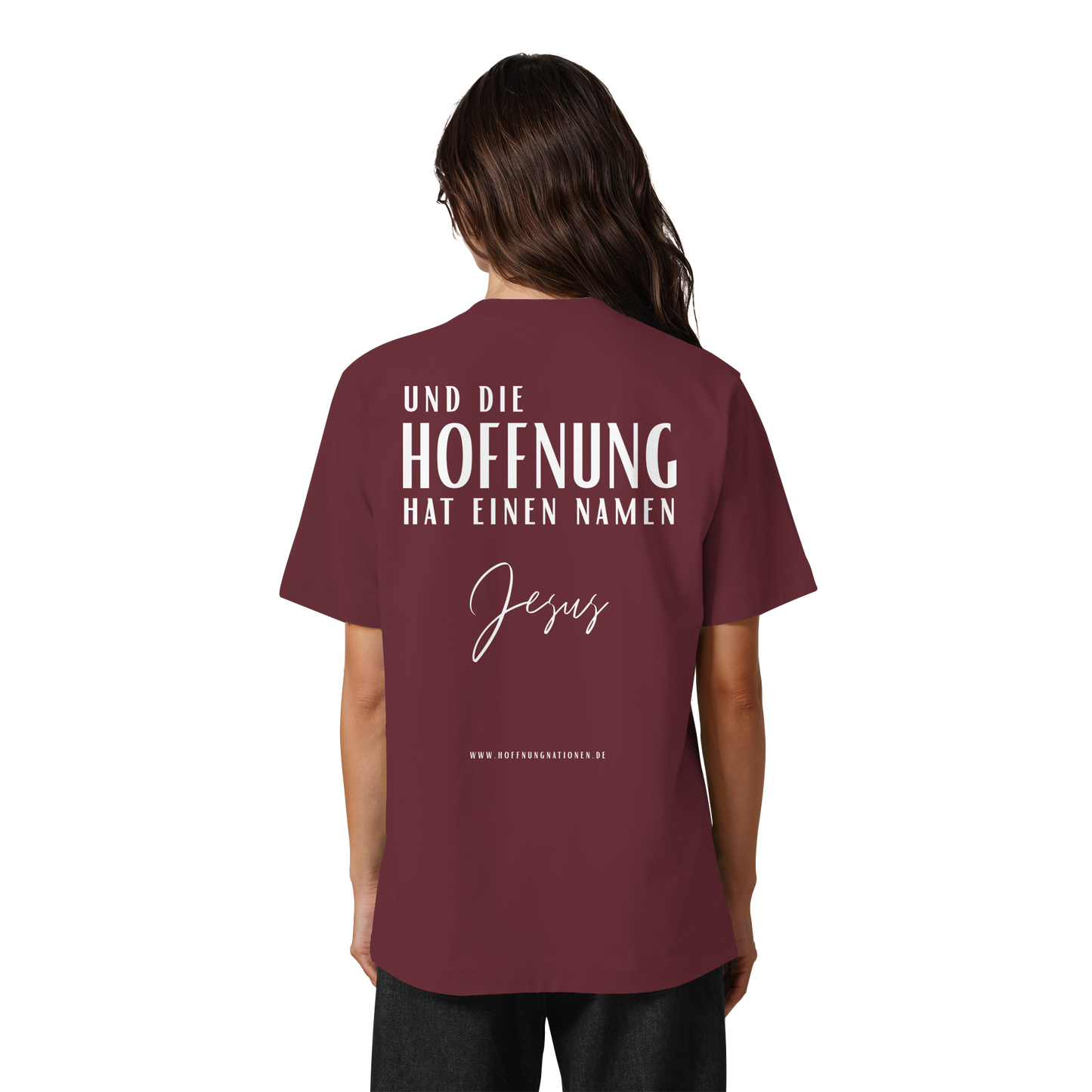 Die Hoffnung hat einen Namen - Jesus - Heavy Oversized Shirt