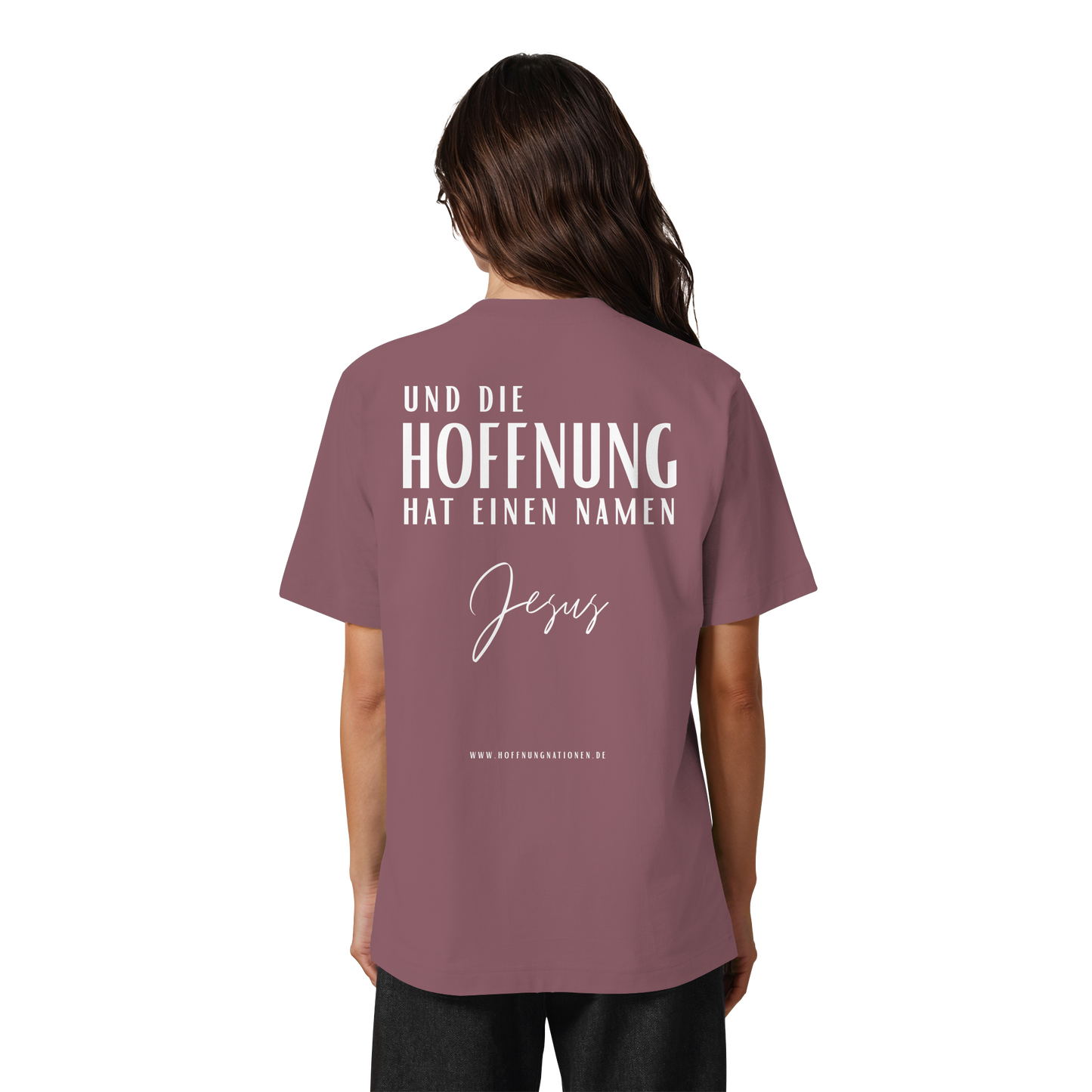 Die Hoffnung hat einen Namen - Jesus - Heavy Oversized Shirt