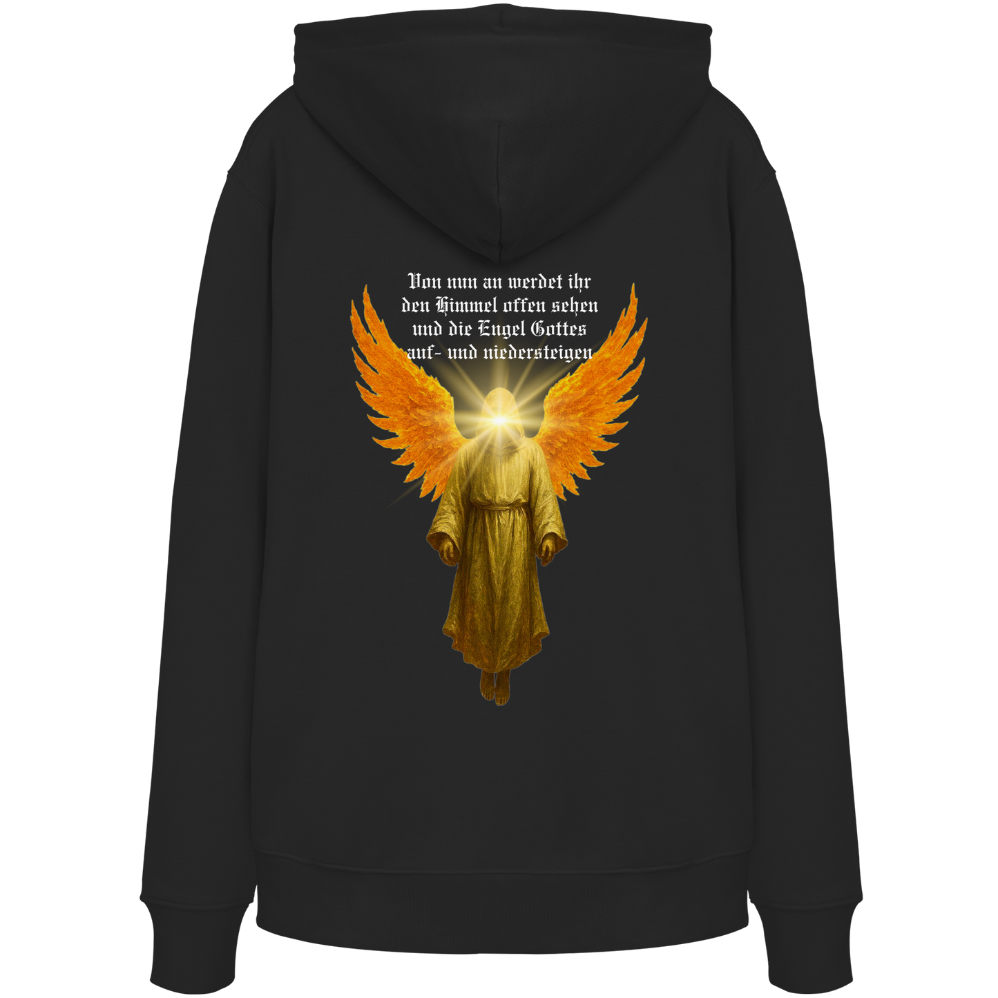 Engel für Sasha_leuchtendes Gesicht 1 - Organic Hoodie