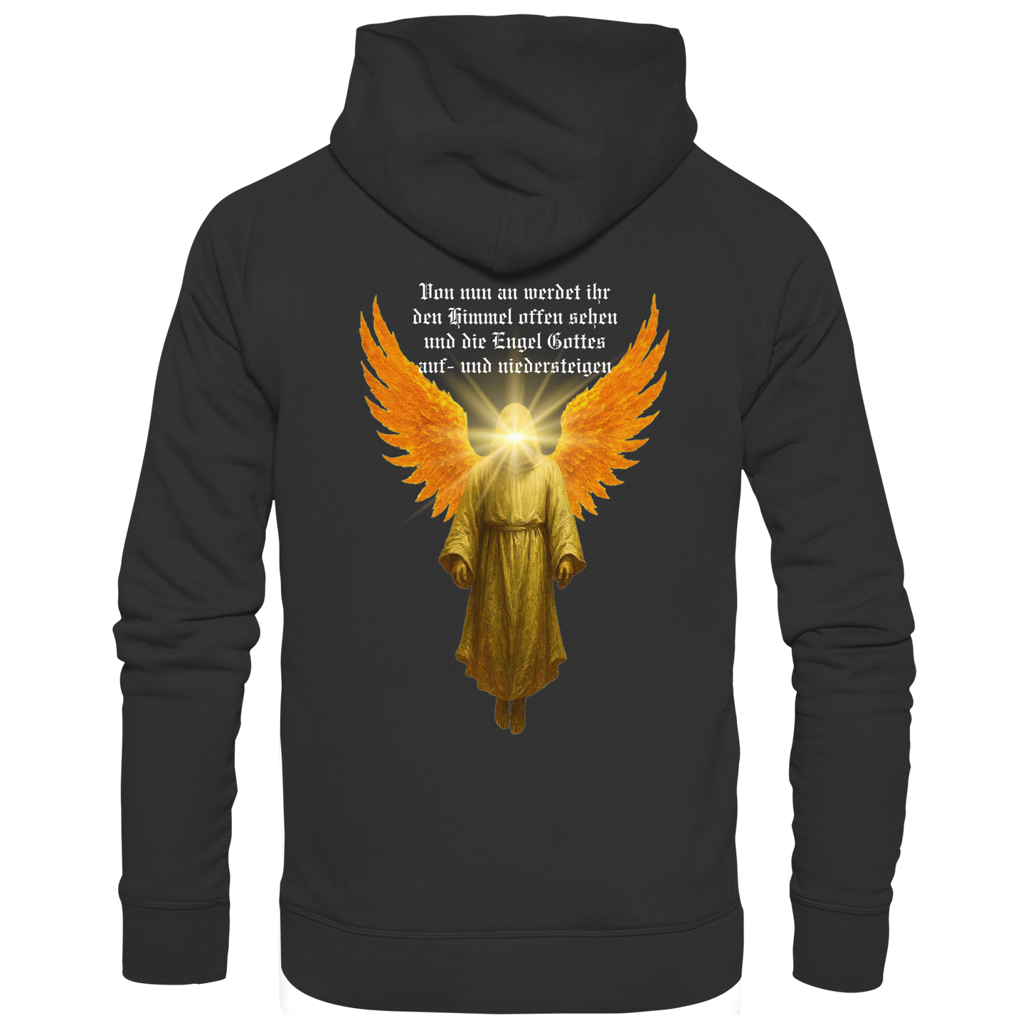 Engel für Sasha_leuchtendes Gesicht 1 - Organic Hoodie