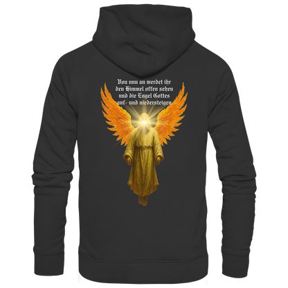Engel für Sasha_leuchtendes Gesicht 1 - Organic Hoodie