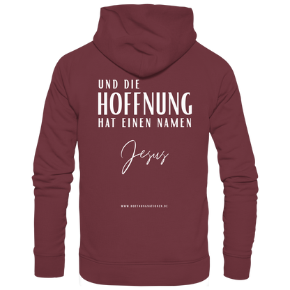 Die Hoffnung hat einen Namen - Jesus - Organic Hoodie
