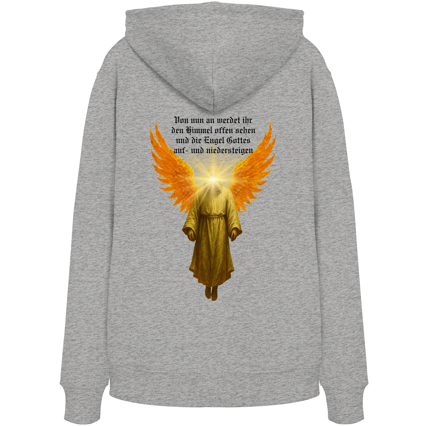 Engel für Sasha_leuchtendes Gesicht 2 - Organic Hoodie