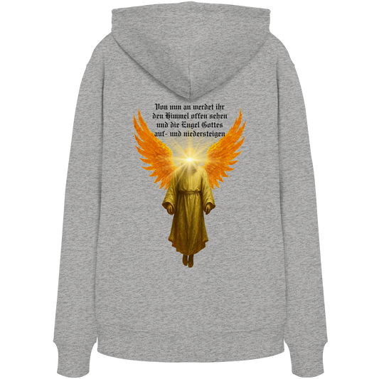 Engel für Sasha_leuchtendes Gesicht 2 - Organic Hoodie