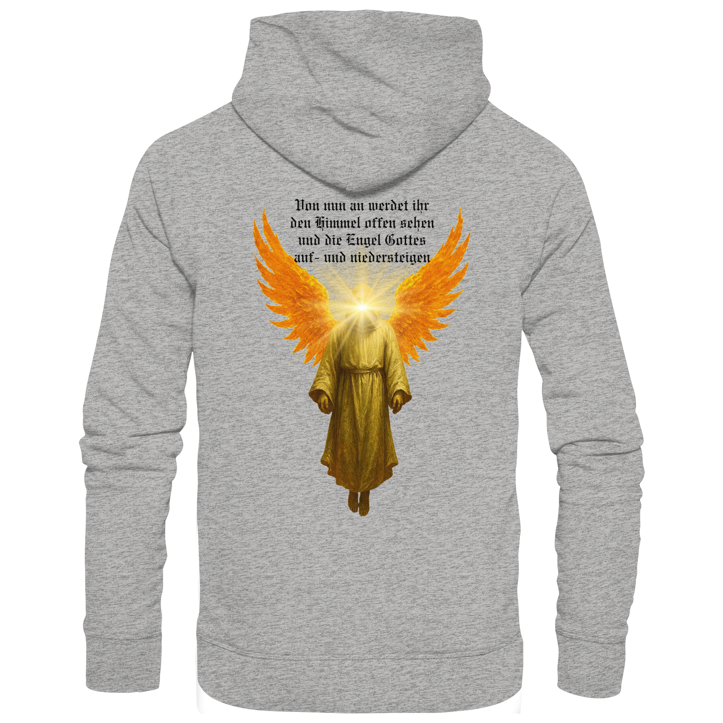 Engel für Sasha_leuchtendes Gesicht 2 - Organic Hoodie