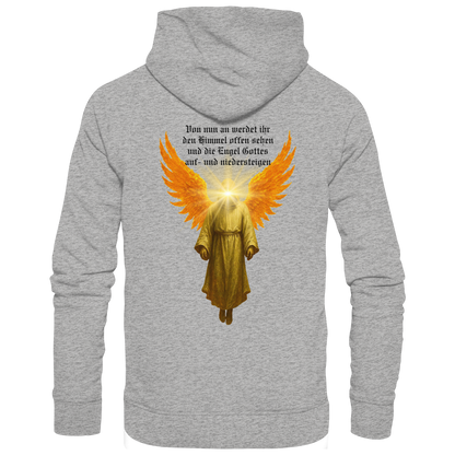 Engel für Sasha_leuchtendes Gesicht 2 - Organic Hoodie