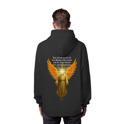 Engel für Sasha_leuchtendes Gesicht 1 - Organic Oversize Hoodie