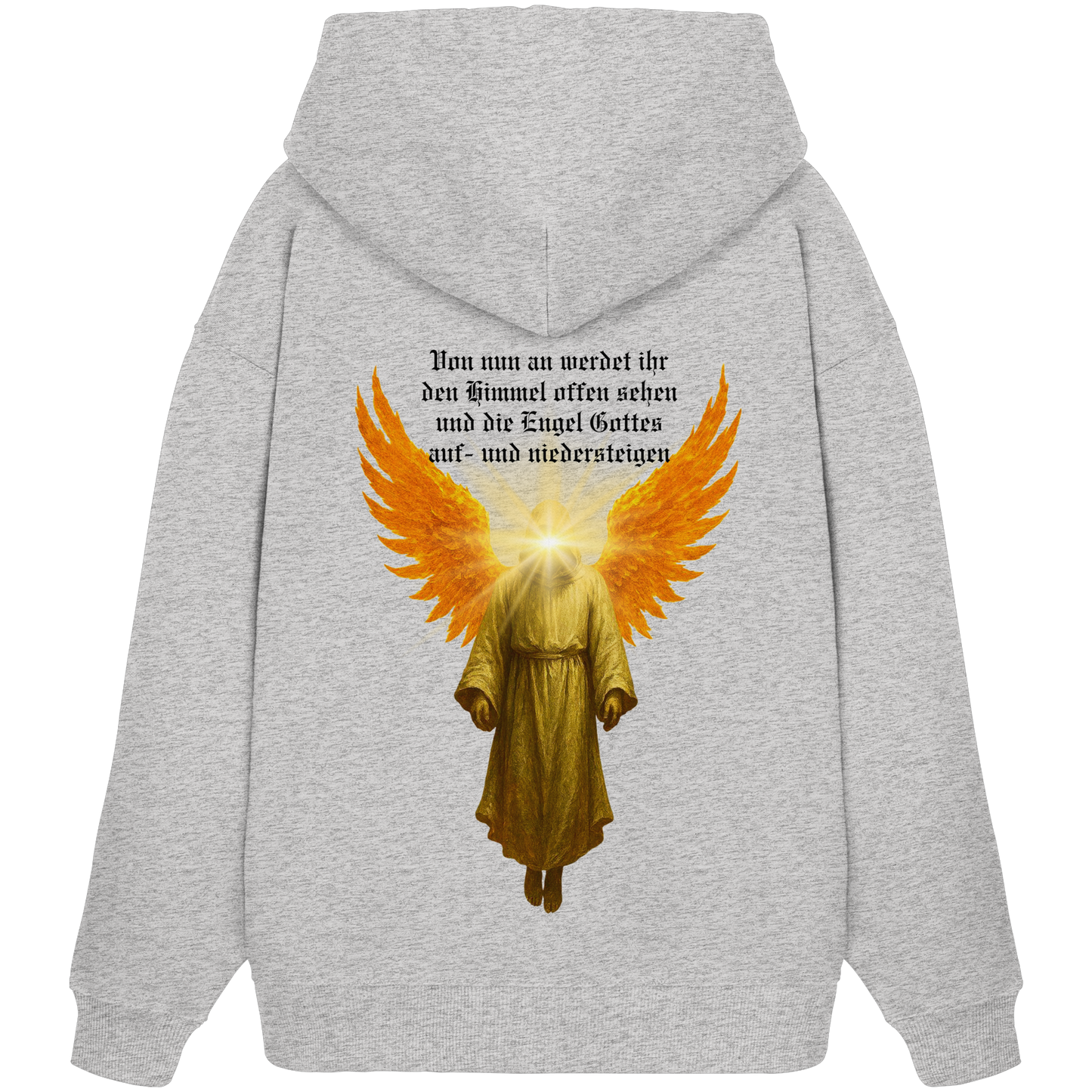 Engel für Sasha_leuchtendes Gesicht 2 - Organic Oversize Hoodie