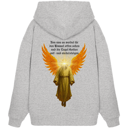 Engel für Sasha_leuchtendes Gesicht 2 - Organic Oversize Hoodie